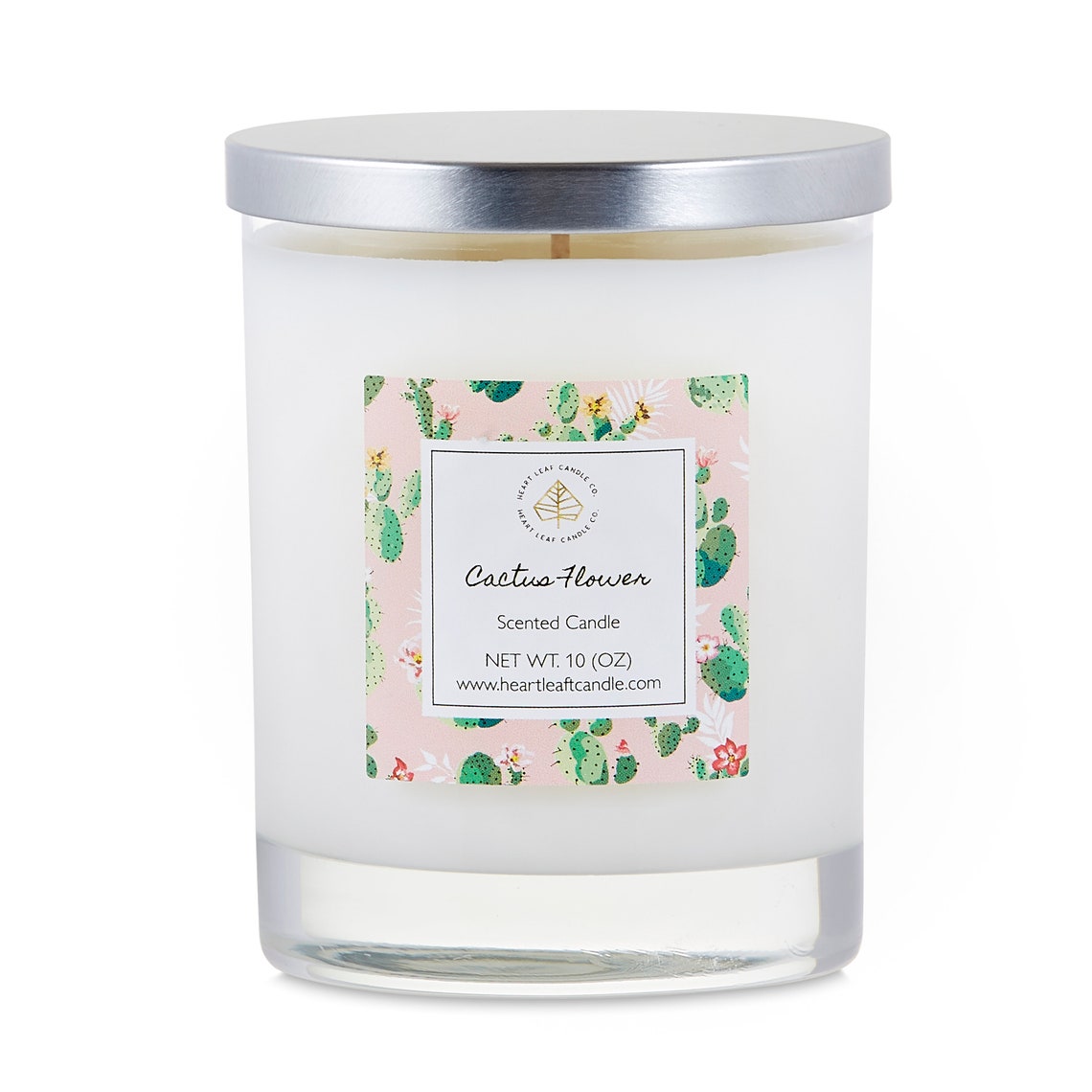 Cactus Flower 10 oz candle Modern Candle White Candle Etsy