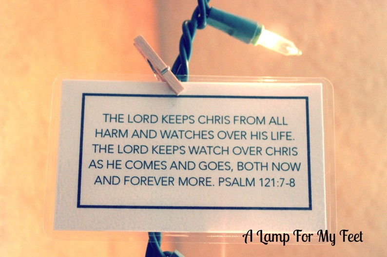 50 Personalized Bible Verse Cards Laminated, Business Card Sized Etsy