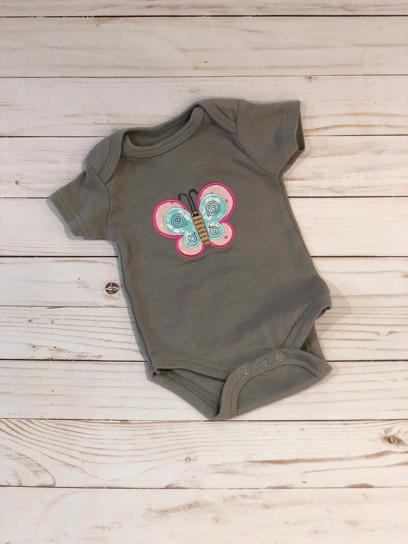 great Christmas gift or new mom gift for a baby shower 3 piece baby girl gift set with cute butterfly applique