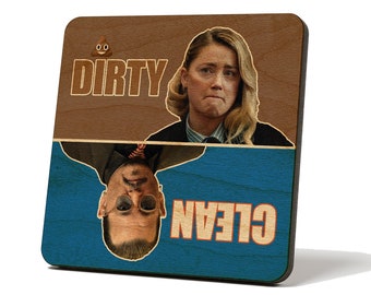 Amber Heard - Johnny Depp Dirty/Clean Dishwasher Magnet