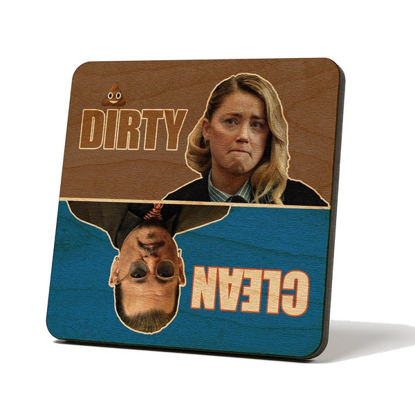 Amber Heard - Johnny Depp Dirty/Clean Dishwasher Magnet