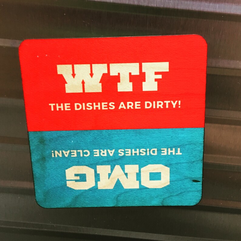 Adult Funny Clean Dirty Dishwasher WTF Dishes Are Etsy