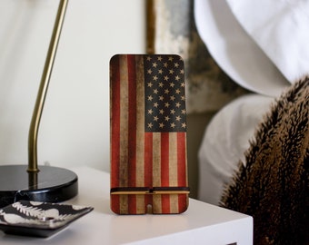 American Flag Phone Charging Station Dock