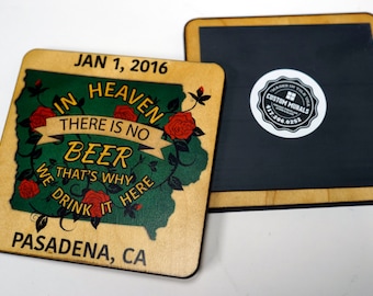 Hawkeyes Football  Wood Coaster Magnet, Rose Bowl 2015 2016 Iowa Hawkeye  Go Hawks