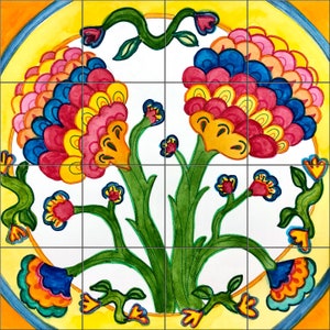 Portugeas Plate 1 By Becki Thomas Tile Mural Backsplash, Kitchen Home Décor, Artwork on Tiles, Decorative Tiles, USA Made
