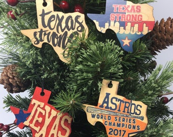 Texas Ornaments Gift Set, Texas Strong, Astros Baseball, Houston Strong