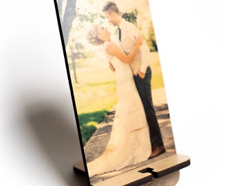 Personalized Wedding Cell Phone Stand - Aniversery - Couple - Nightstand Dock, USA Made