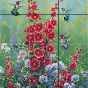Joys of Summer By Abraham Hunter  Tile Mural Backsplash, Kitchen Home Décor,  Tile Artwork  Decorative Tile, Ceramic Tile Mural