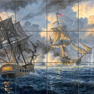 4 Inch Ceramic Tile - A Classic Nautical Ship Anchor And Helm For Any Sailor. Creative Studios – Nautical Sailing