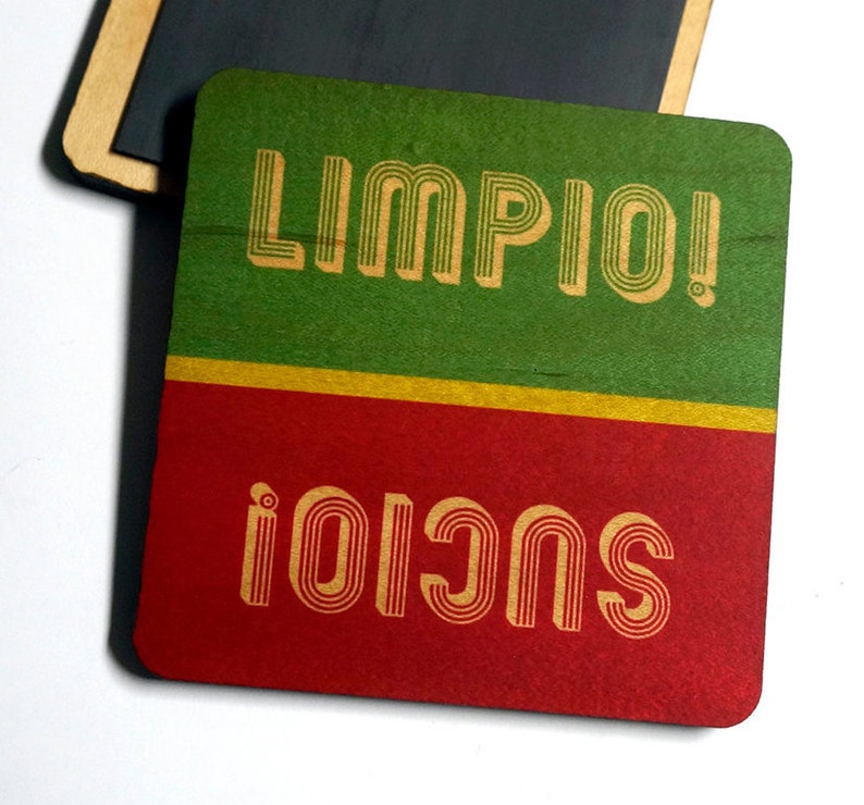 Spanish Dirty Clean Dishwasher Sign Spanish Flag Etsy