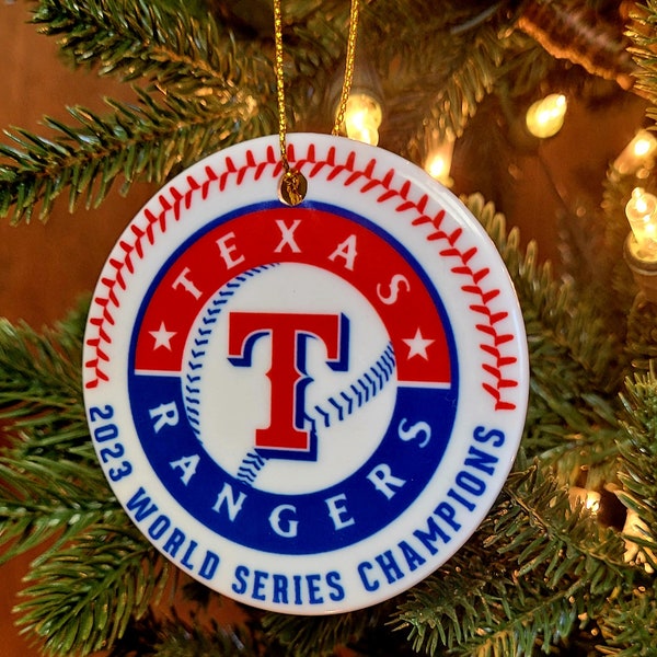 Texas Rangers ceramic Christmas Ornament, 2023 World Series Champions,  -  Ready to ship