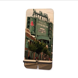 Fenway Park Wood Cell Phone Stand, Rex Sox Fan Gift