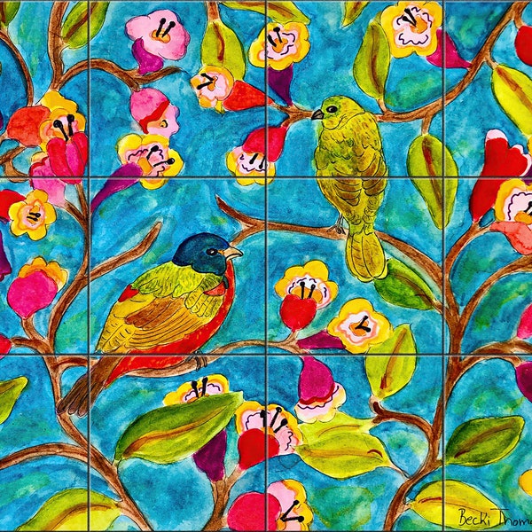 Large Tile Mural Etsy