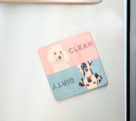 FRENCH BULLDOG Clean Dirty DISHWASHER MAGNET No 4