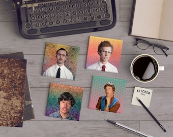 Fan Art Coaster Set Napolean Dynamite Movie Character Coasters