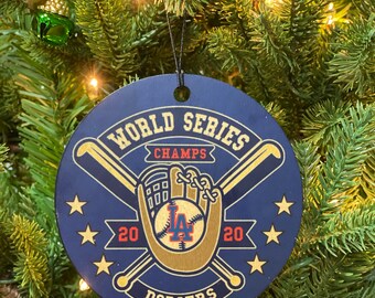 LA Dodgers 2020 World Series Christmas Ornament Los Angels - Etsy