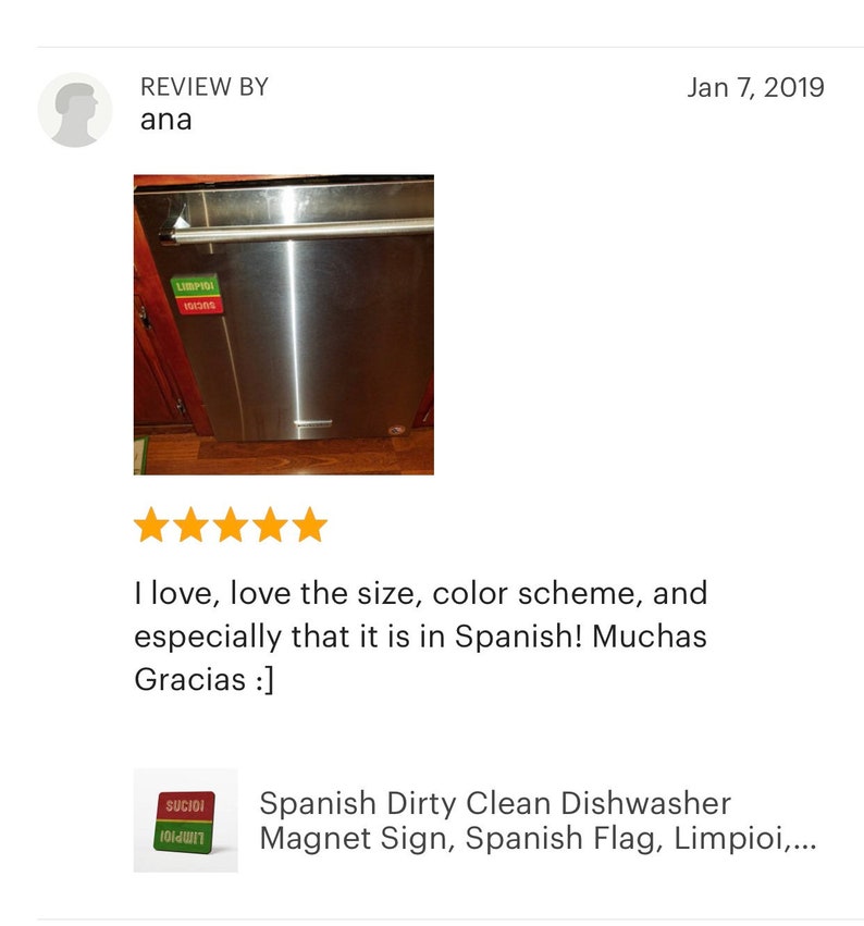 Spanish Dirty Clean Dishwasher Sign Spanish Flag Etsy