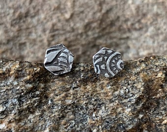 Silver stud earrings 21-004