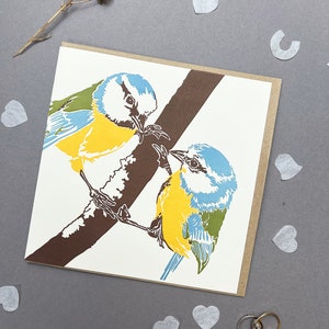 Pimpelmees liefde - jubileumkaart - Valentijnsdagkaart - trouwkaart - vogelliefhebber - huwelijksverjaardag - verjaardagskaart - vriendschap