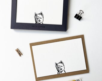 Westie correspondence card set - Letterpress - notecards - thank you card - blank notes - Just because - Invitation