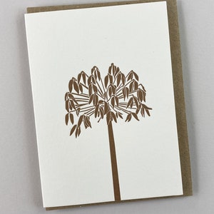 Agapanthus Samenkopf - Agapanthus Karte - Metallic Bronze - Letterpress - Dankeskarte - Geschenkanhänger - Einfach so - Denken an Dich