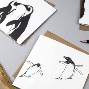 Anniversary card Christmas Love card Christmas for him Christmas for her African Penguin Card penguin love Penguin Love Card image 4