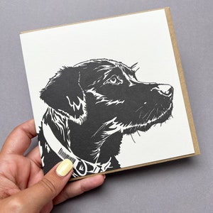 Labradorkaart - hondenkaart - verjaardagskaart - boekdrukkaarten - kunstwenskaart - lab puppy - bedankkaart - verjaardag puppy