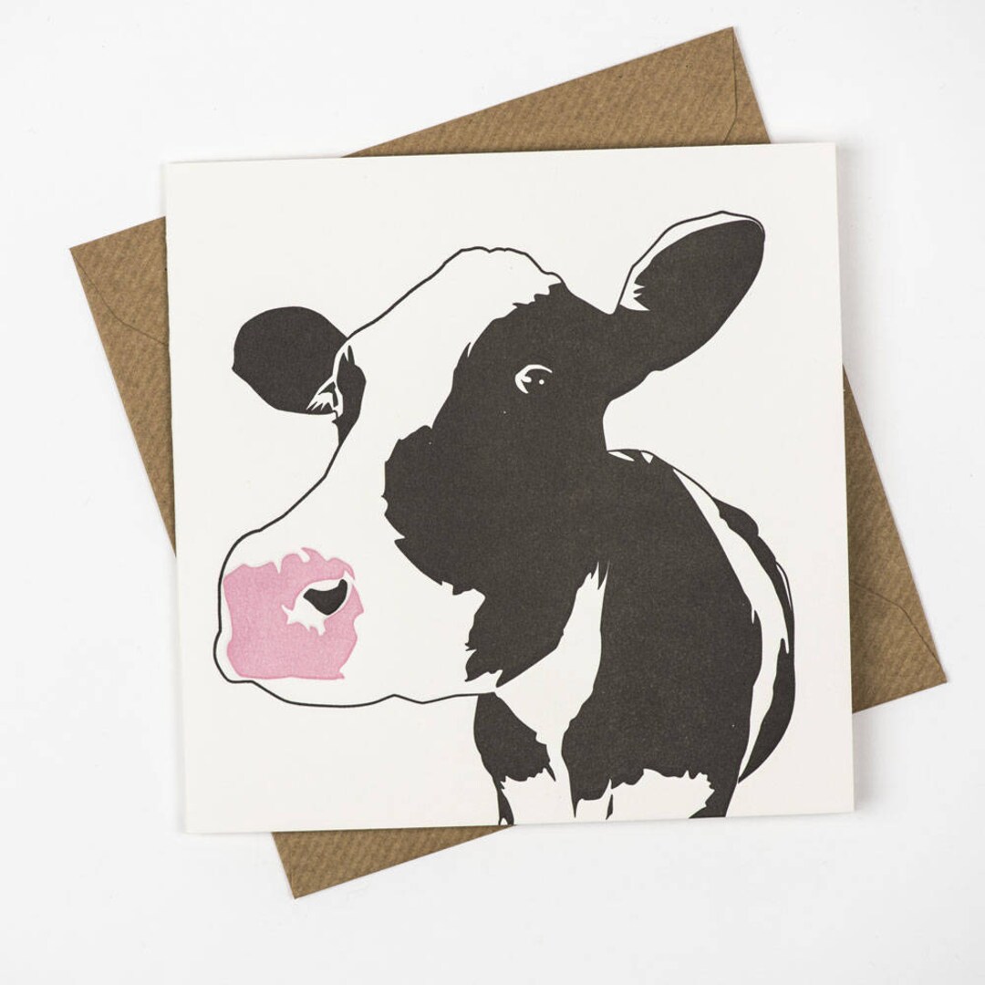 Funny Cow Birthday Card, Printable Greeting Card, Digital Download, Printable Birthday Card, Cow...
