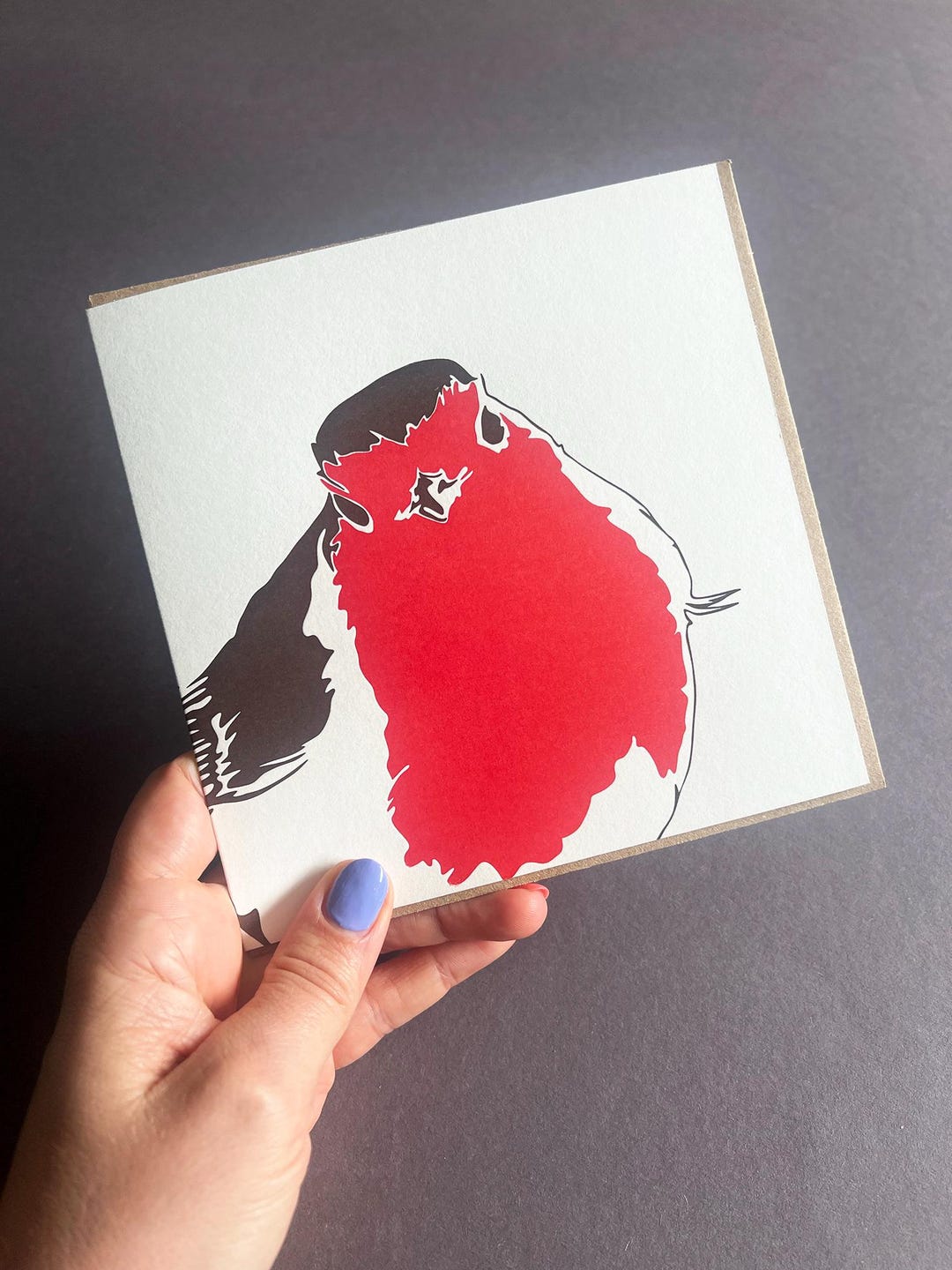 New Robin Letterpress Card - Bird Christmas Cards - Luxury Cards ...
