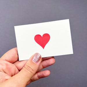 Rotes Herz Geschenkanhänger - Letterpress Geschenkanhänger - Gedeck Karten - Geschenk Etiketten - Setzkarten - Herz Liebe Floristikkarten - Liebesnote