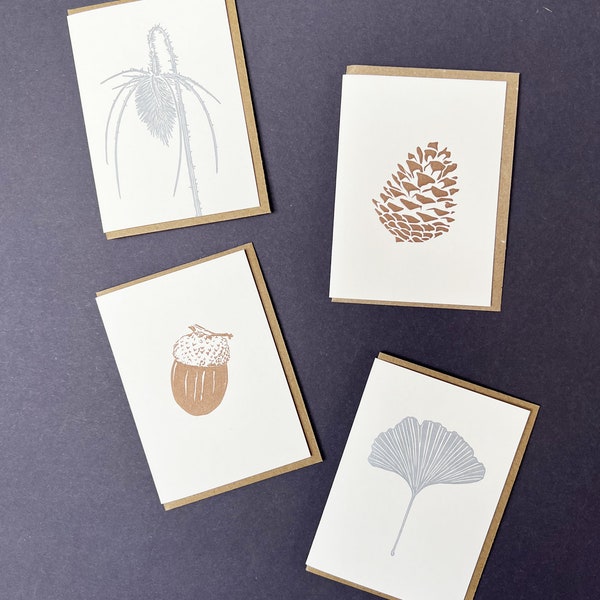 Garden Treasures - Just because - Letterpress note cards - Card set - Small Note - blank multipack - Metallic - Gift tags - Teacher cards