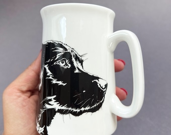 Labrador 1/2 pint Jug - Lab Lover - melkkannetje - Verjaardagscadeau - fijn porselein - Hondenkan - Klein cadeautje - Kerstmis - Nieuw huis - Leraar cadeau