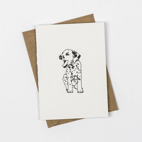 Free Shipping Dalmatian Puppy Dog Fine Art Notecards