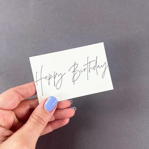 Biglietto di auguri per compleanno - Biglietto di auguri - Etichetta regalo - Insegnante - Piccolo messaggio - Biglietto vuoto - Per fiori di compleanno - Etichetta regalo di compleanno
