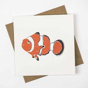 cartões de peixe - cartão de aniversário infantil - aniversário Nemo - chá de bebê - marinho - cartão de aniversário - cartão de amante de peixe - cartões em branco - cartão peixe-palhaço