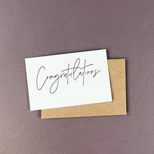Congratulations florist card - Place card - Note card - Gift tag - Teacher note - Little message - Blank card - For flowers