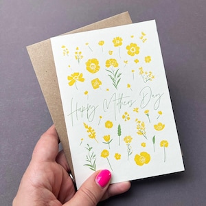 Blumen Muttertagskarte - Blumenpresse - Blumenkarte - Muttertag - Letterpress - Muttertag - Flora Spring - Einzigartige Muttertagskarte