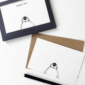 Baby Pinguin - Letterpress - Lehrer Dankeschön Grußkarten - Grußkarten - Babypartyeinladungen - Feier des Lebens
