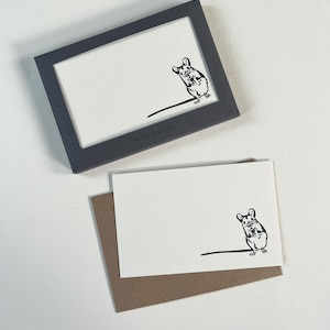 Maus - Neues Baby - Letterpress - Weihnachten Danke -Korrespondenz-Set - Blanko Grußkarten - Geschenknotiz - Einladungen - Babyparty - Entschuldigung