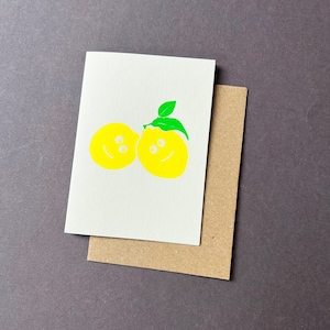 Carte d'amoureux des citrons - Carte d'anniversaire amusante - Cartes d'anniversaire - Étiquette cadeau - Carte typographique - Carte unique - Carte de professeur - Merci