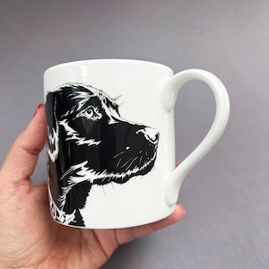 Schwarzer Labrador Tasse - Geburtstagsgeschenk - Kleines Geschenk - Neues Zuhause Geschenk - Weihnachtsgeschenk - Hundegeschenk - Strumpffüller
