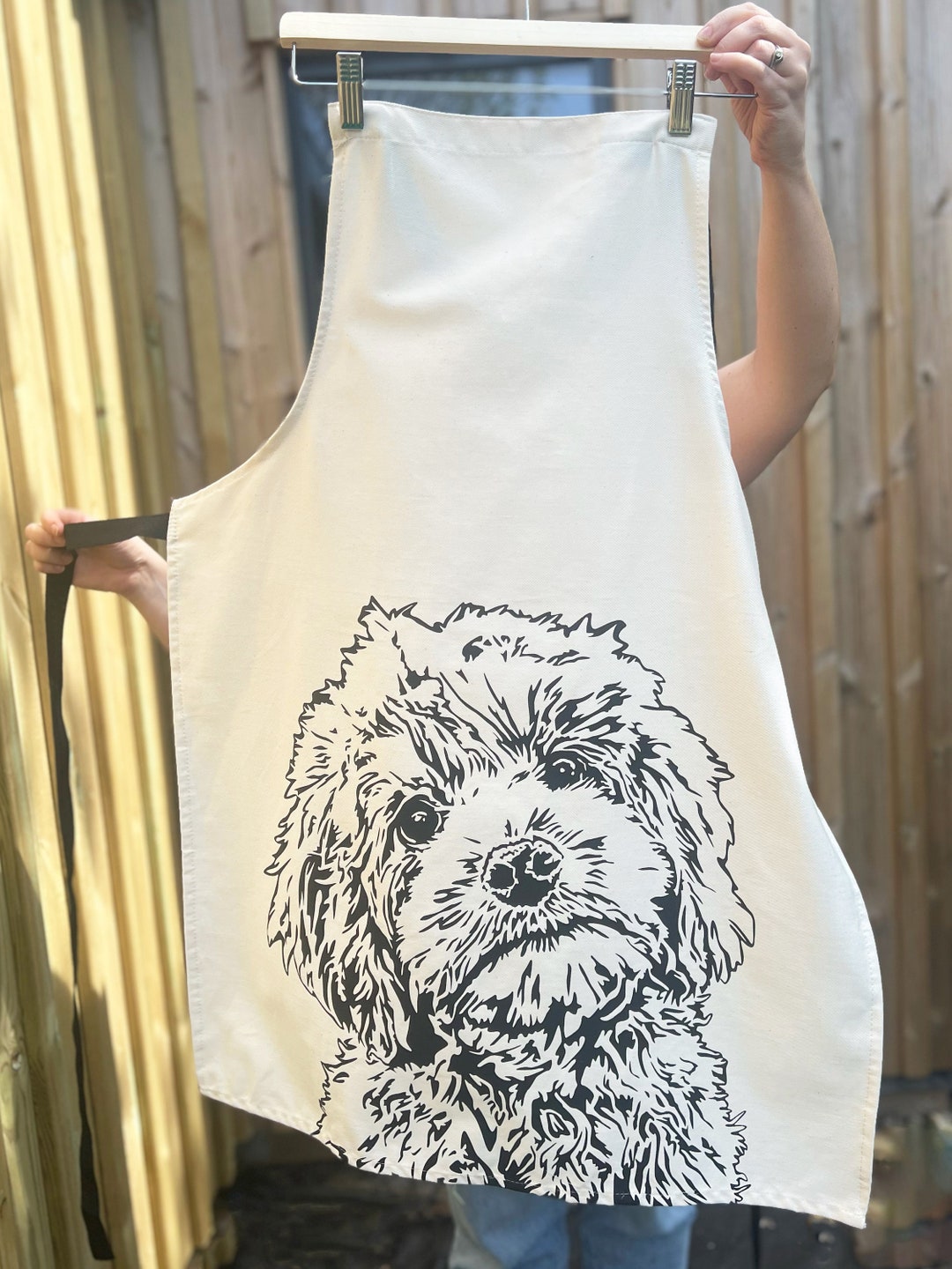 Cockapoo Apron - Screen Printed - Cockapoo Lover - Unbleached Cotton ...