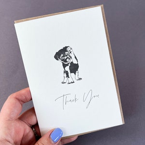 Bedankkaart puppy - boekdruk - borderterriër - oppas hond - kaart leraar - dankbaar - hondenliefhebber - bedankt uitlater - hondenkaart