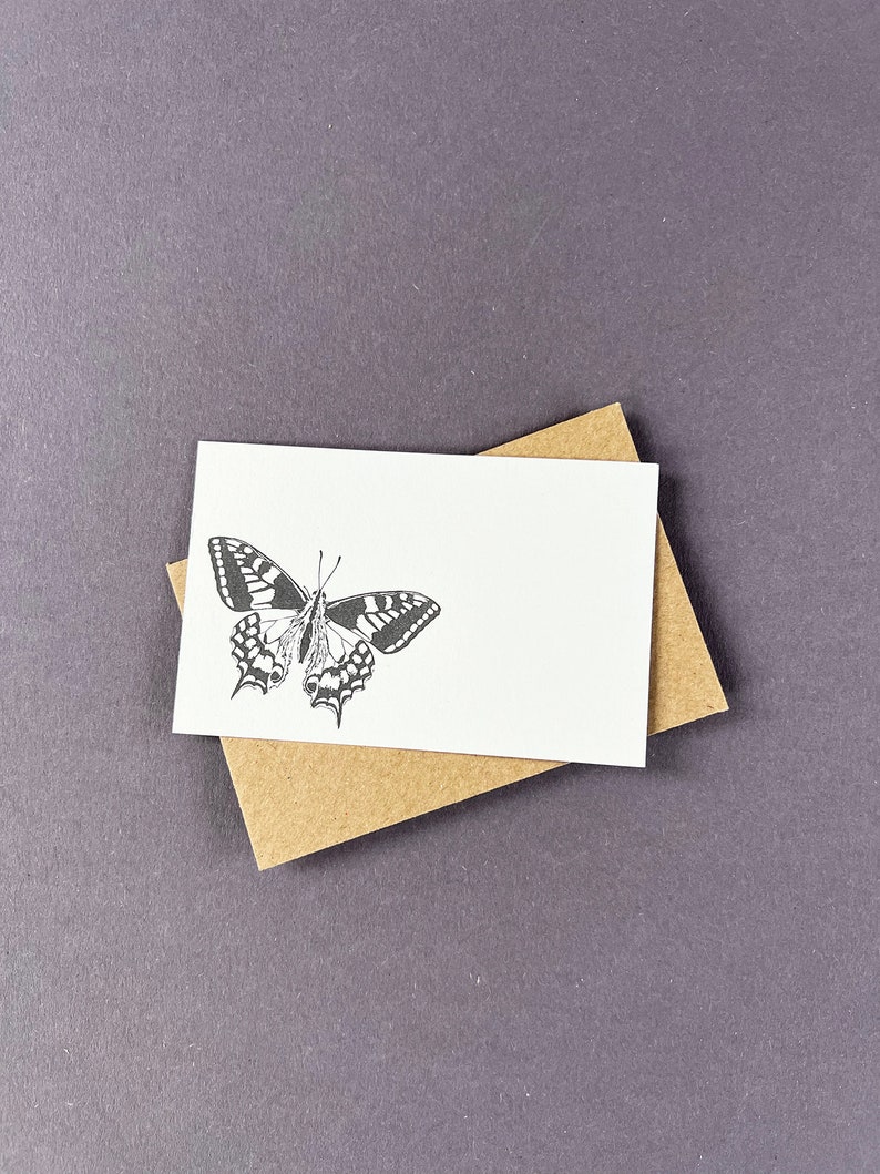 Letterpress Swallowtail Butterfly Note Cards: Set of 50 - Flower Cards ...
