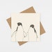 Anniversary card - Valentines Day card - Wedding card - penguin love - First Anniversary him - For wife - Wedding anniversary - husband 