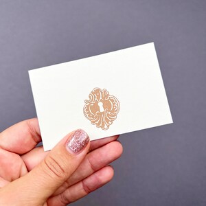Goudkleurige bloemistenkaart - notities - cadeaukaartjes - briefpapier bruiloft - jubileumbriefje - tafelplaatskaarten - nieuw huisbericht - bloemisterijkaart