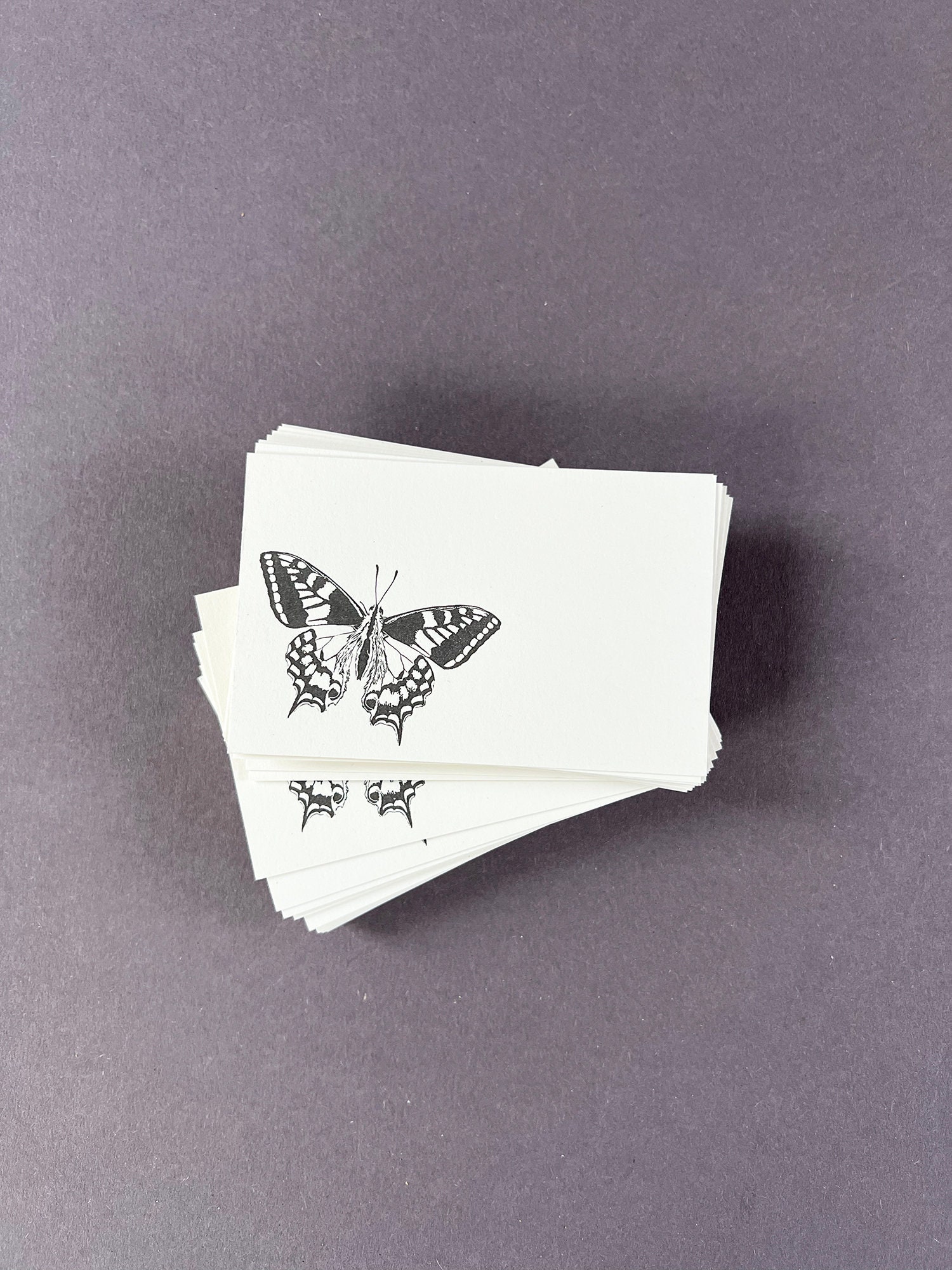 Letterpress Swallowtail Butterfly Note Cards: Set of 50 - Flower Cards ...