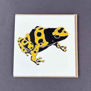 Poison Dart Frog Karte - Geburtstagskarte - Letterpress Karten - Kunst Grußkarte - Geburtstagsdruck - Kinderzimmer Dekor - Unisex Karte