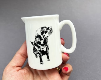 Labrador Jug - Labrador 1/4 pint Jug - Lab Gift - Hondenliefhebber - melkkan - Verjaardag - fijn porselein - Klein cadeau - Kerstmis - Nieuw huis