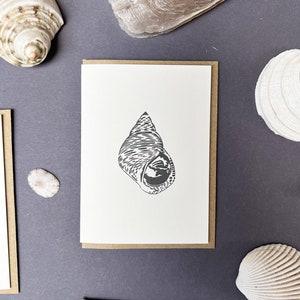 Kaart maagdenpalm - schelpkaarten - maagdenpalm - boekdrukkaarten - bedankkaart - gewoon omdat - cadeaulabel - lerarenkaart